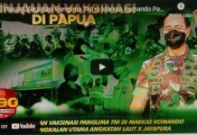 Tinjauan Vaksinasi Panglima TNI di Markas Komando Pangkalan Utama Angkatan Laut X Jayapura