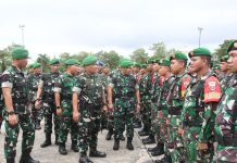 Danrem 143/HO Pimpin Apel Ribuan Personel Jajaran Korem 143/HO PAM Pilkada Serentak di Wilayah Prov.Sultra