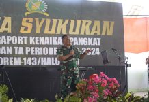 Pimpin Upacara Kenaikan Pangkat Periode 1 Oktober 2024, Danrem 143/HO : Jadilah Prajurit Yang Berinovasi dan Dicintai Rakyat